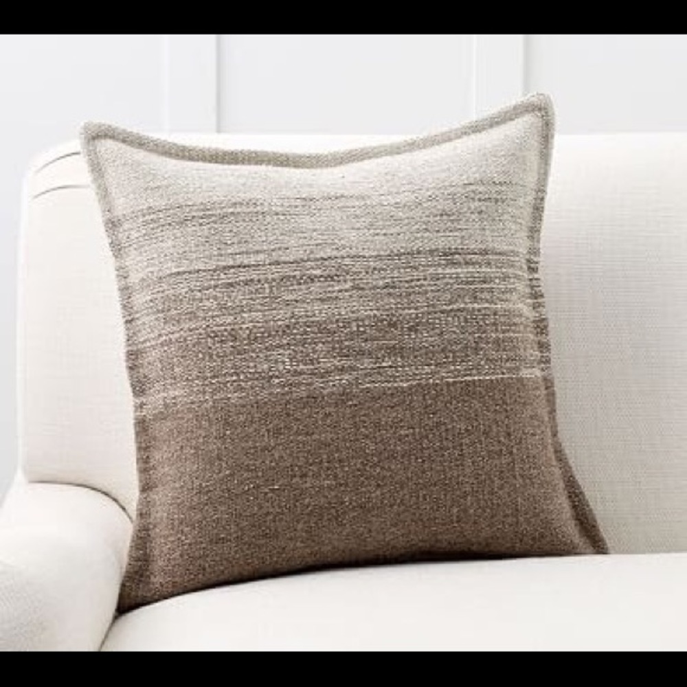 2 Pottery Barn Ombré undyed wool pillow cover 20”